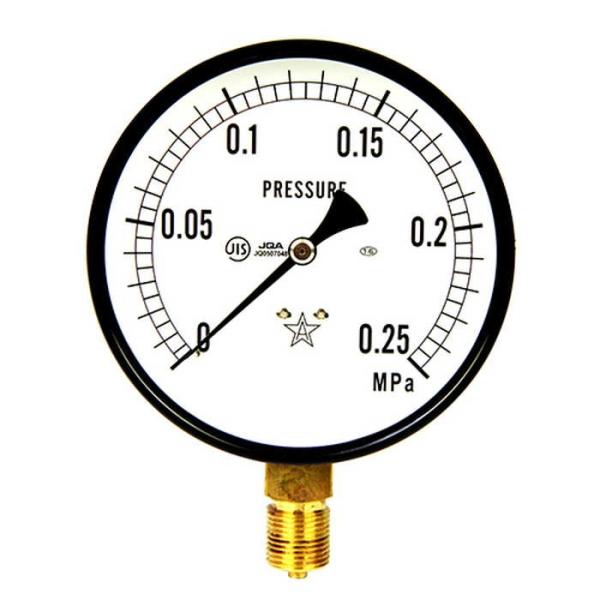右下精器 汎用圧力計A100・G3／8 S-41・0．25MPA [電動工具 エアーツール 圧力計・...