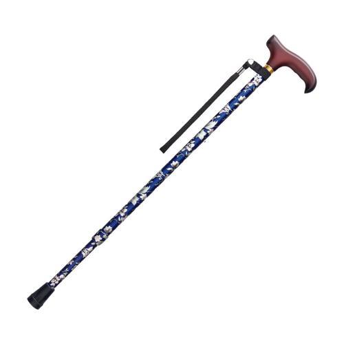 ステッキベーシック 伸縮S / WB3718 花柄青 フジホーム 歩行関連/杖/伸縮杖 (W1533...