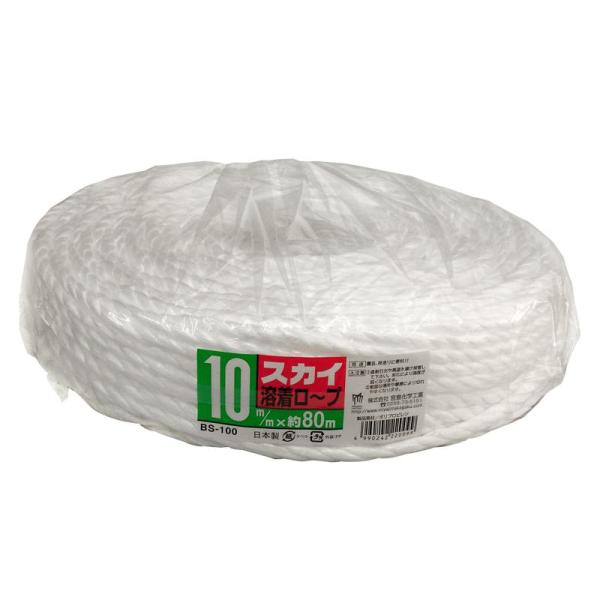 スカイロープ 白 10mm×80m 宮島化学 (BS100)