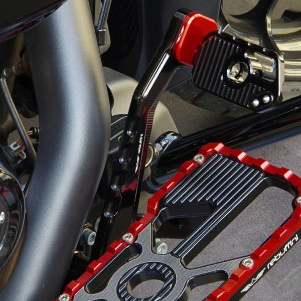 レブフィニ Wheelie リアブレーキレバー (ブラック/レッド) 2014以降 ツーリング、トラ...