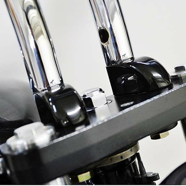 ハーレー ライザー プルバックエクステンション　2インチ　ブラック ライザーを介したハンドル装着車 ...