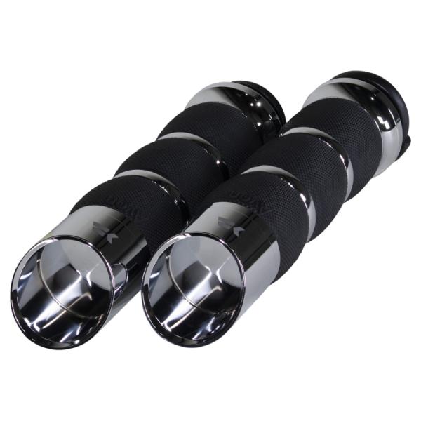 ハーレー Air Cushion Edge ハンドグリップセット(電子制御スロットル用) クローム ...