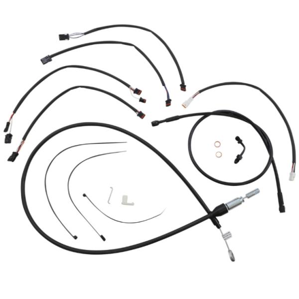 ハーレー M8 Softail XR DOTハンドルケーブルキット12〜14インチ用 (ブラック/ブ...
