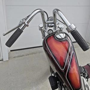 ハーレー 1インチ径 ナロー エイプハンドルバー(ディンプル無) 12