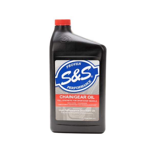 S&amp;S ハイパフォーマンス Synthetic（化学合成）スポーツスター用チェーン/ギアオイル 1ク...
