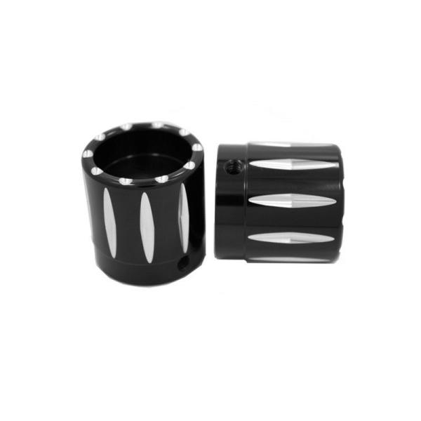 AVON 179634 ブラックアルマイト アクスルナット・カバー Rival 1インチ 2008〜...