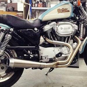 サンダーヘッダーフルエキゾーストマフラー ブラック スポーツスター