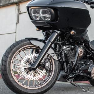 Arlen Ness 20-033 フォークブーツカバー ブラックアノダイズ 2014〜 ツーリング...