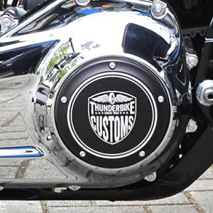 ThunderBike ダービーカバー Torque Logo M8ソフテイル ThunderBike 22-74-260 ダービーカバー Torque Logo ブラック M8