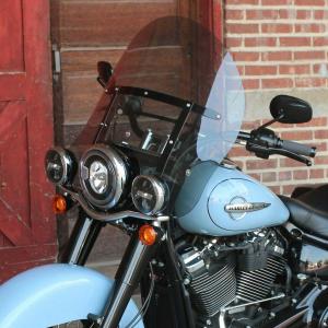ローライダーST クロックワークス フレア ウインドシールド 10インチ ハーレー ソフテイル ローライダーST FXLRST用 10インチ フレア