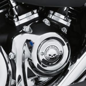 ハーレー スイッチバック ダービーカバー (ブラックアノダイズ