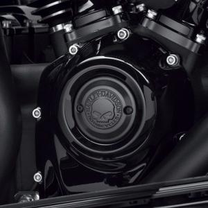 ハーレー スイッチバック ダービーカバー (ブラックアノダイズ