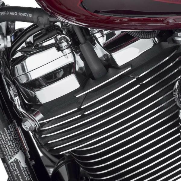 ハーレー純正 ミルウォーキーエイト ツーリング、トライク用フィン スパークプラグカバー ブラック 2...