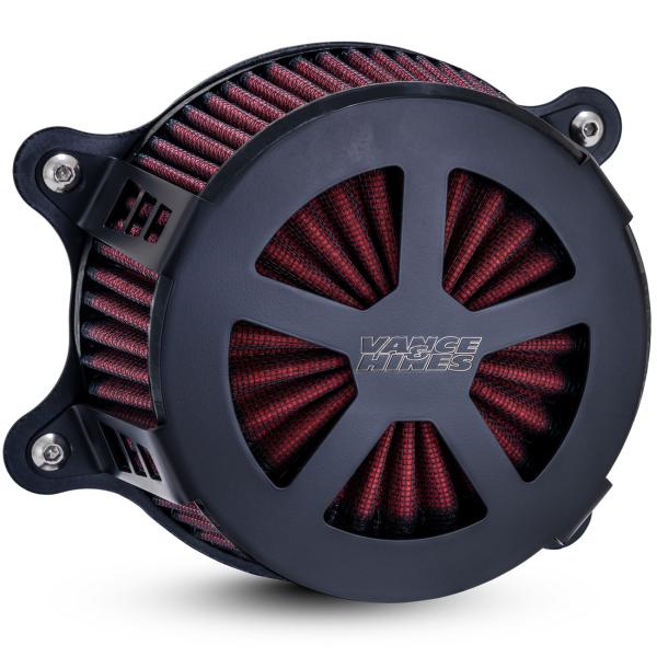 M8 ツーリング、ソフテイル、トライク用 VO2 RadiantV ハイフローエアクリーナー(ブラッ...