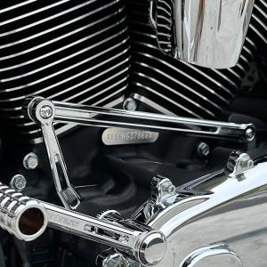 ハーレーダビットソン　カスタムギヤリンケージ クローム・ギアシフトリンケージカバー H-Dスクリプト - Harley