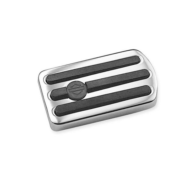 ハーレー純正 クローム＆ラバー・ブレーキペダルパッド  3スロット  ホリゾンタル  ラージ 424...