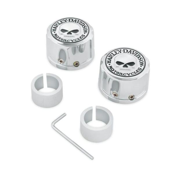 ハーレー ダビッドソン ウイリーG.・スカル・コレクション・フロントアクスルナットカバーキット 43...