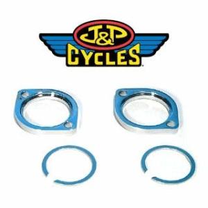 J&amp;Pサイクル 4400185 エキゾーストパイプフランジ＆リテイニングリング 1986〜2021 ...