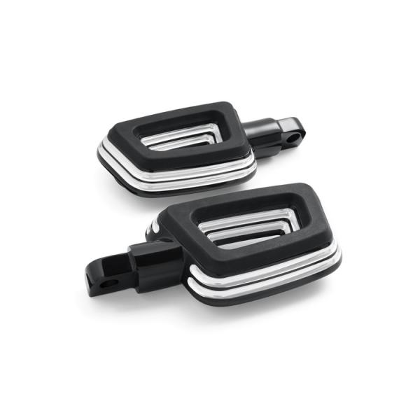 ハーレー純正 FLHX、FLTRX用 エンパイア パッセンジャー フットペグ ブラック/シルバー 5...