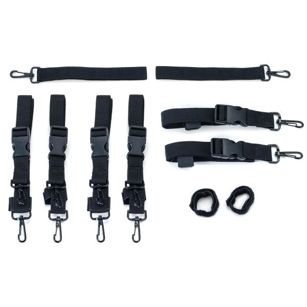 Kuryakyn 5163 プレミアム・ラゲッジラックストラップキット ブラック