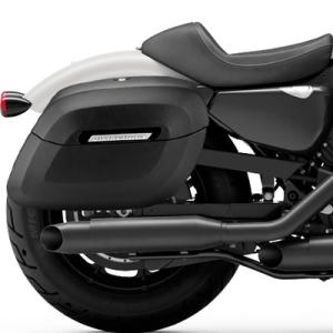 スポーツスター用 Lamellar ラージハードサドルバッグ グロスブラック