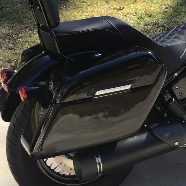 Viking Bags ソフテイル スリム用Baldur エクストラ ラージハードサドルバッグ グロ...