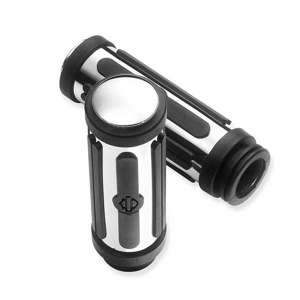 ハーレー純正 クローム＆ラバー・ホリゾンタル・ハンドグリップ スモール　ケーブルスロットル 5624...