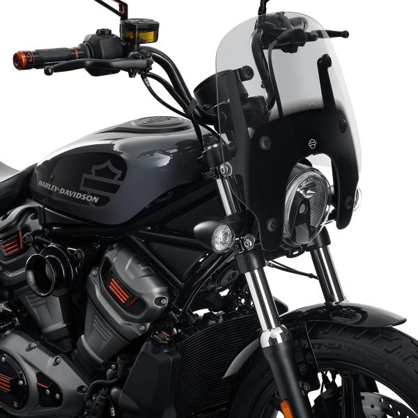 ハーレー純正 ナイトスター クイックリリース・コンパクトウインドシールド　ライトスモーク/ブラックブ...