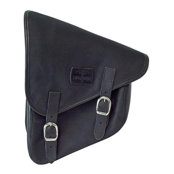 LONGRIDE ワックスコットンスイングアームバッグ (ブラック) 7L ソフテイル