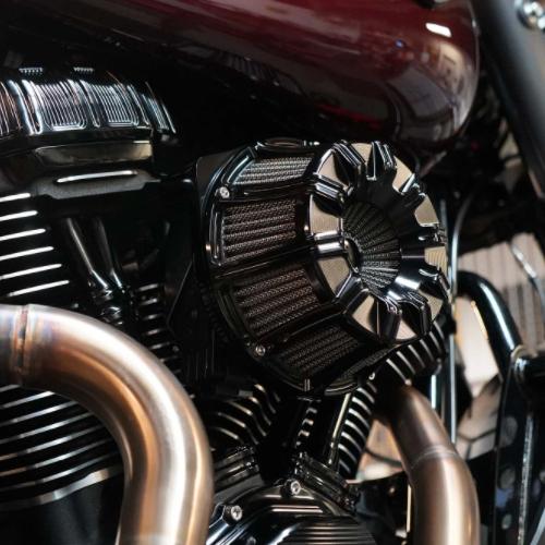 Arlen Ness 600-008 10ゲージ・INVERTEDエアクリーナー オールブラック 2...