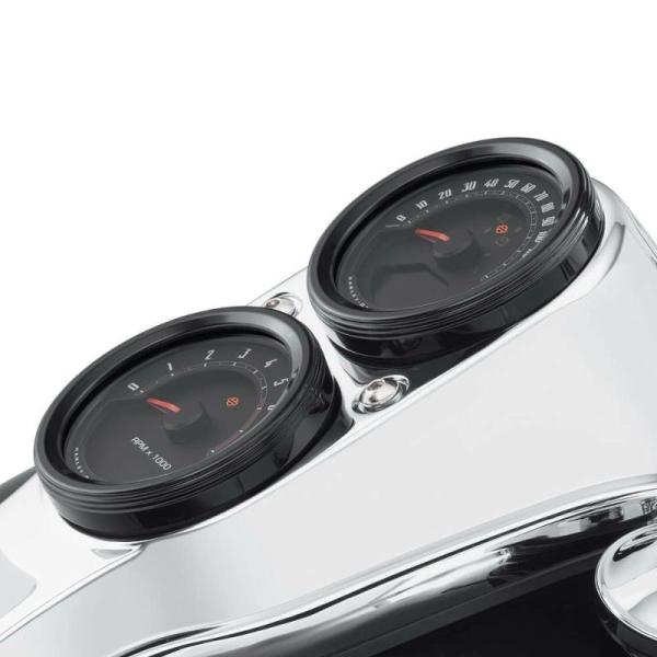 ハーレー ダビッドソン Defiance タンクゲージベゼル 4インチ ブラック 61400437