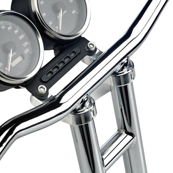 Biltwell アングル付スピードメータークランプ クローム