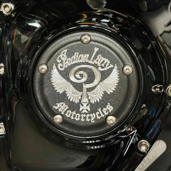 Indian Larryロゴ タイマーカバー マットブラック  Indian Larry Motor...