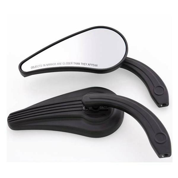 J&amp;Pサイクル 7500096 スピードライン ティアドロップ・ミラー ブラック 左右セット