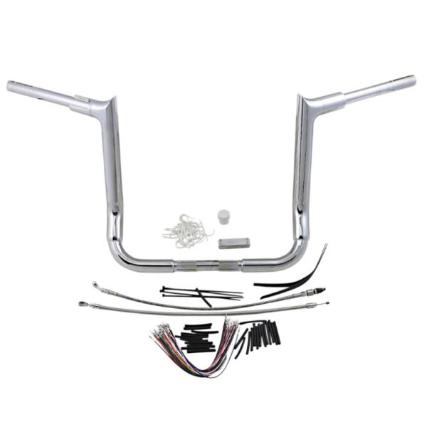 Fat Baggers 1.5インチ・ポインテッドトップ ハンドルバー ケーブル付キット 14インチ...