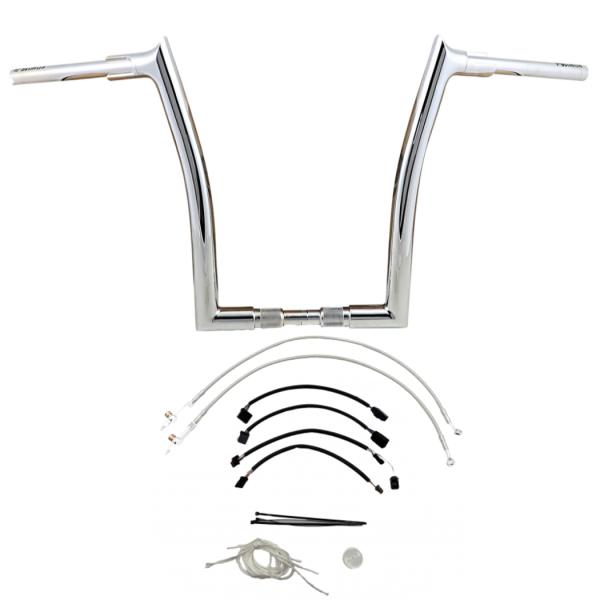 Fat Baggers 809616 1.5インチ・ポインテッドトップ ハンドルバー ケーブル付キッ...