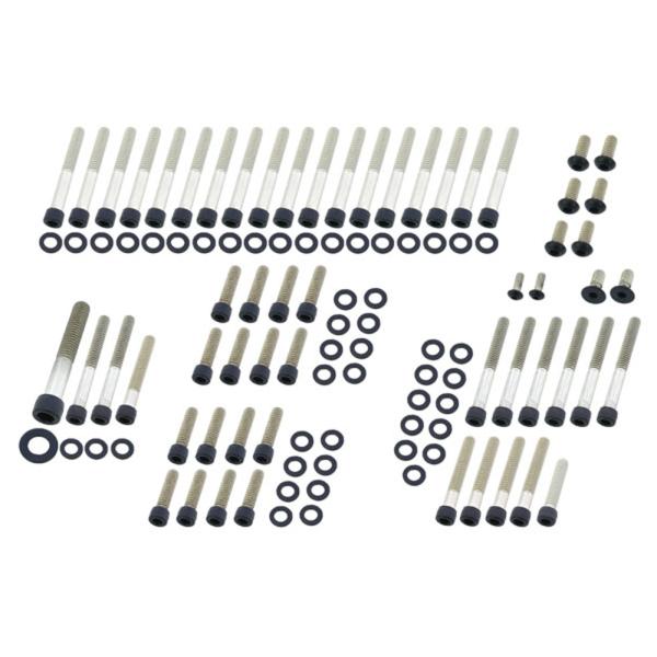Screws4Bikes 2004〜2021 XL スポーツスター エンジンボルトセット (マットブ...