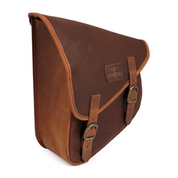 LONGRIDE ワックスコットンスイングアームバッグ (ブラウン) 7L ソフテイル