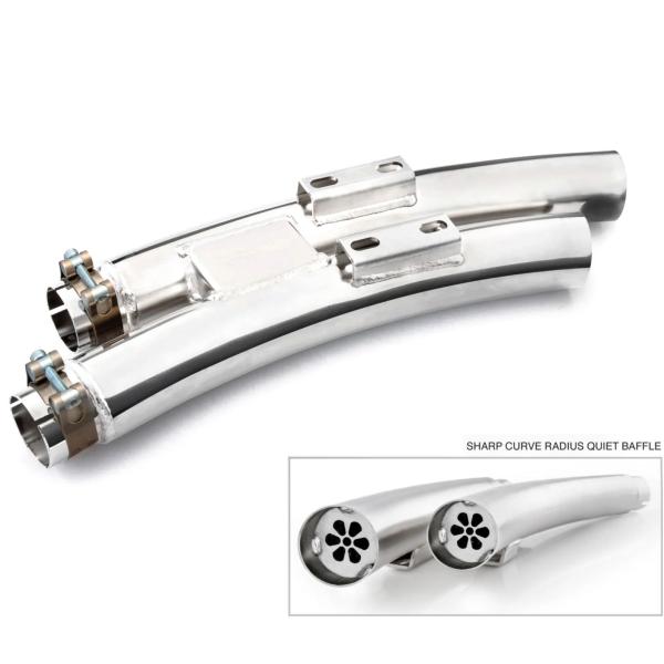 ハーレー スポーツスター用シャープカーブラディウス 消音マフラー フリーダムパフォーマンス