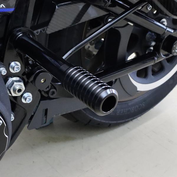 M8 ソフテイル BUNGKING(バンキン) リアクラッシュバー用 アルミスライダー (ブラック)...