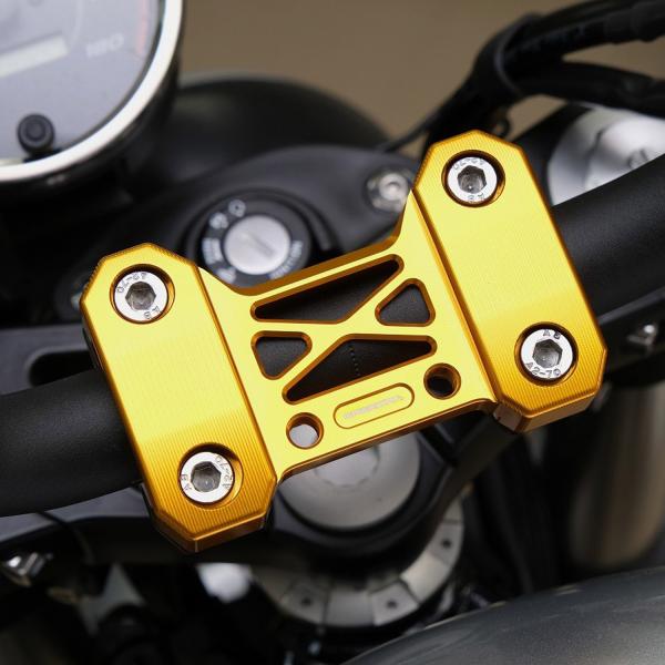 ハーレー X350 ハンドルクランプ (ゴールド) SPEEDRA