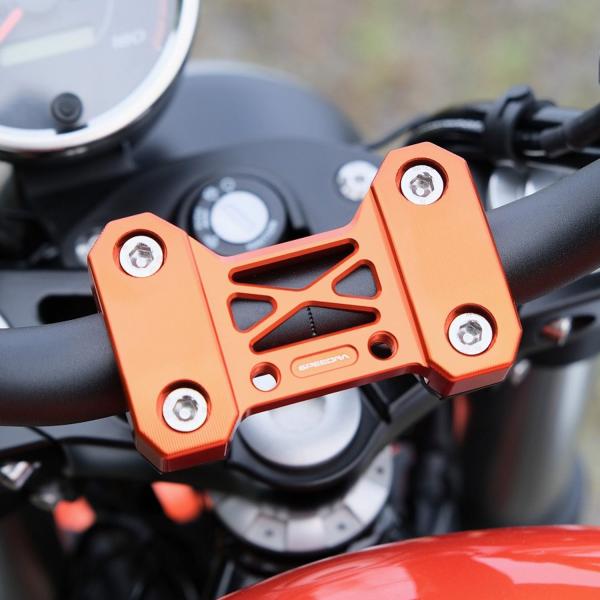 ハーレー X350 ハンドルクランプ (オレンジ) SPEEDRA