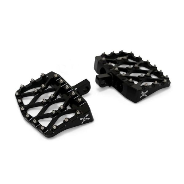 バーリー MXエボリューション ミニフロアボード (ブラック) スポーツスター、ダイナ、ソフテイル、...