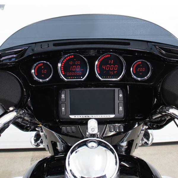 KOSO 2014以降 ツーリング レッドカラー LCDメーター 4個セット HD-03L BA06...