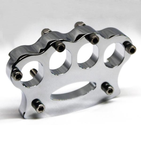 ツーリング ブラスナックル・ブレーキペダルカバー (クローム) Siouxicide Chopper...