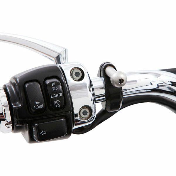 ハーレー スマートフォンホルダー ハンドルバー マウント ブラック 1.25インチハンドルバー装着車...