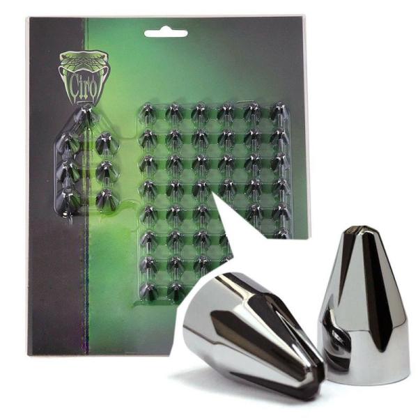 シロ C70002 CIRO フルートスパイク ボルトキャップカバー クローム/ブラック