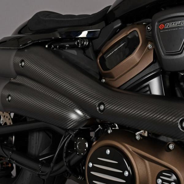 スポーツスターS ドライカーボン エキゾーストヒートシールド (綾織/艶消し) SPEEDRA