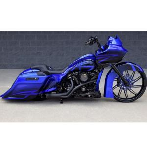 Dirty Bird BMF 2-1フルエキゾーストマフラー M8ツーリング用 ブラック 
