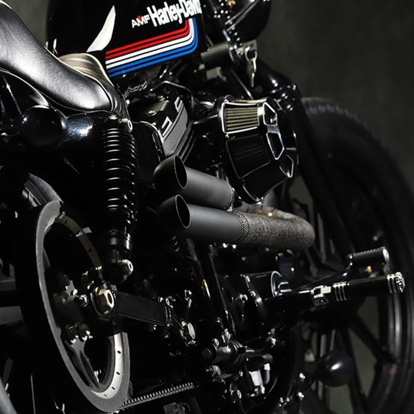 2014〜2021 XL スポーツスター ショットガンターンアウト・フルエキゾーストマフラー GOO...